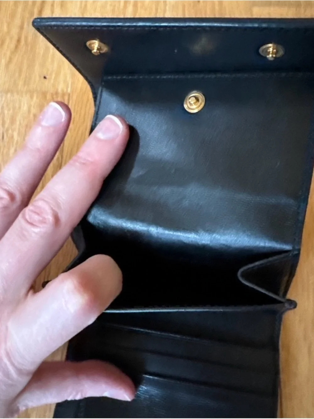 CELINE Black Leather wallet Hedi Slimane